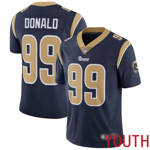 Los Angeles Rams Limited Navy Blue Youth Aaron Donald Home Jersey NFL Football #99 Vapor Untouchable